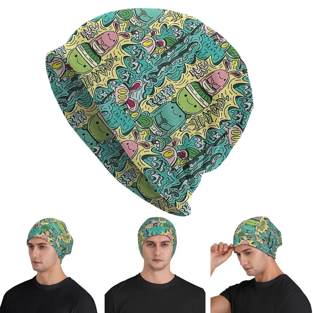 Zhc Zack Boné de malha quente Hip Hop Bonnet Chapéu Outono Inverno Gorros ao ar livre Chapéus para adultos unissex