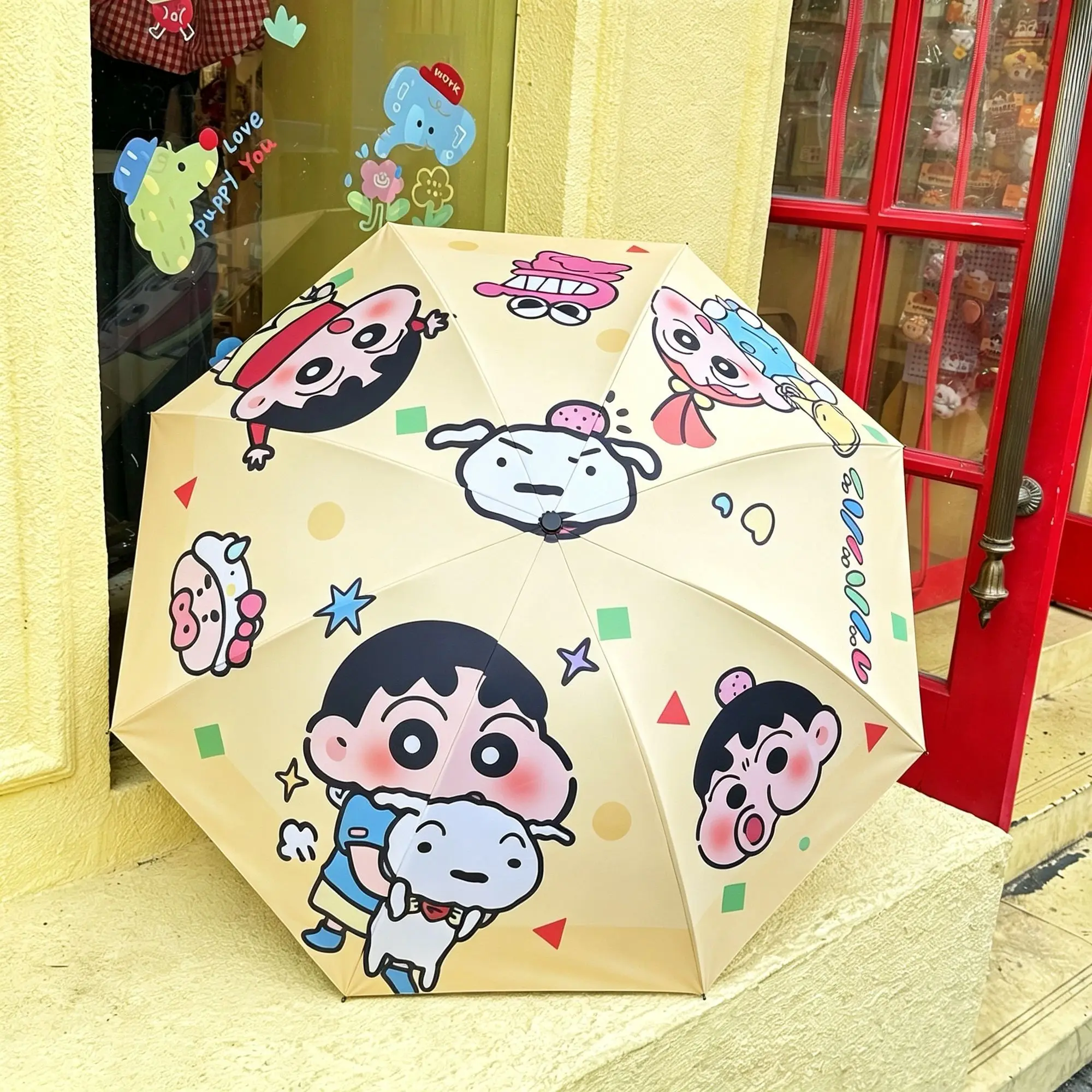Parapluie double usage Xiaoxin Crayon pour la pluie et le soleil, de haute qualité esthétique, parapluie manuel anti-UV, design mignon