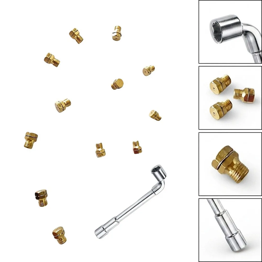 Natural Gas to LP Gas Conversion Kit 12 Brass Orifices 7mm Socket Wrench for Crosley CRG3180WA CRG3480MBA CRG3480PSC