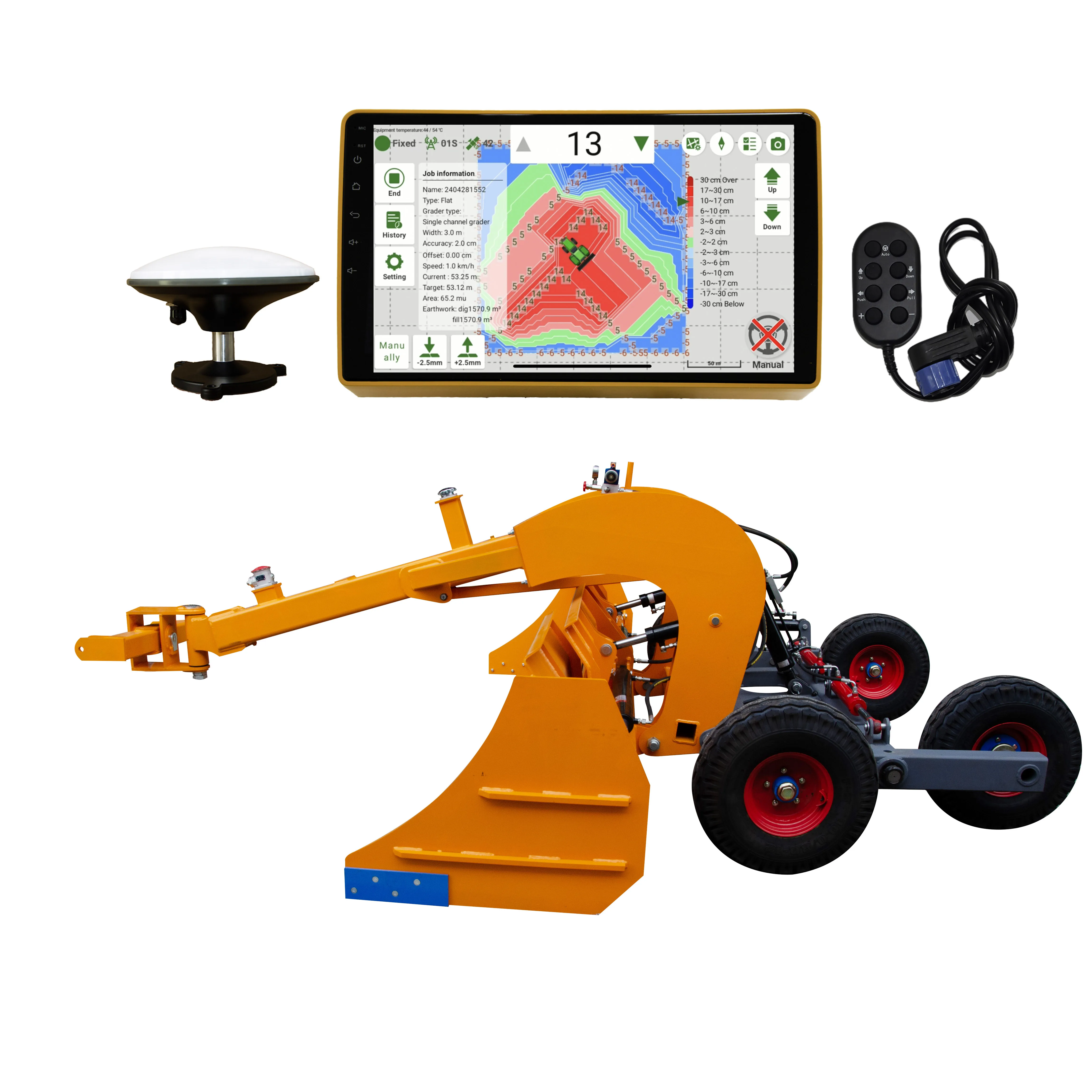 New Agriculture Tractor RTK Grader Control SystemTractor GPS Land Leveling System for GNSS Land Leveling