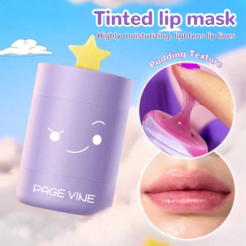 Leuke Star Smile Lippenbalsem Twist Up Fruitsmaak Voedend Glans Overnachtsmasker voor droge lippen Verzorging Dagelijks gebruik Veganistische formule Make-up