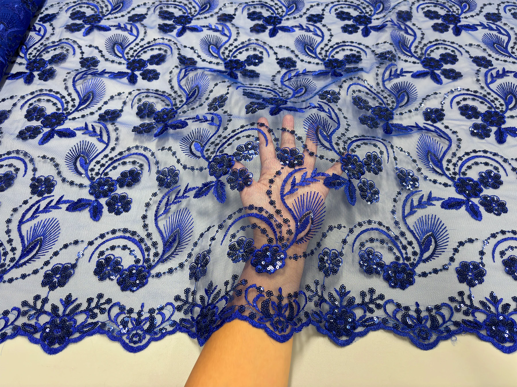 

African White Mesh Sequins Lace 2025 Sequins Nigerian Lace Fabric New French Tulle Fabric Lace Bridal For Wedding Dress 5 Yards