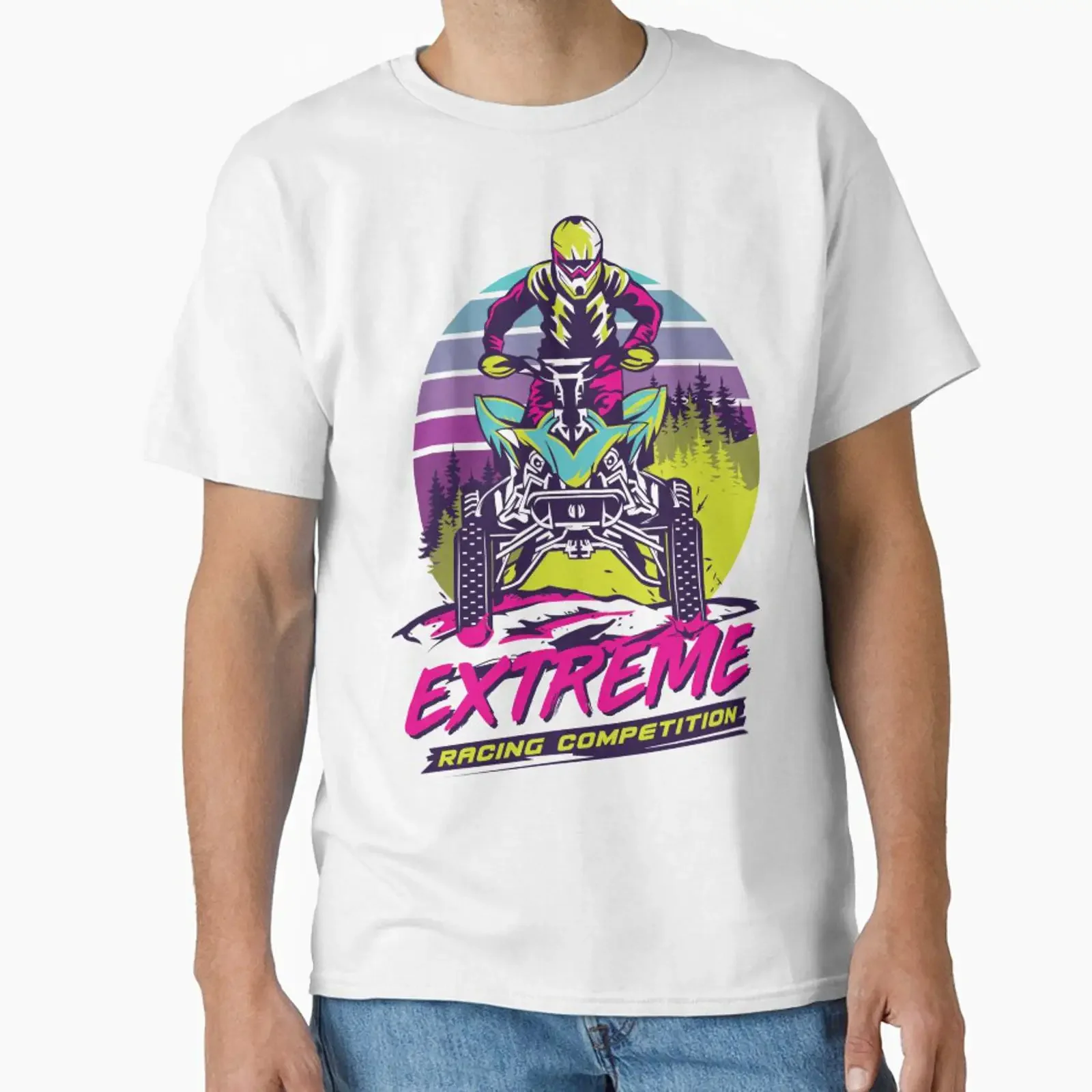 ATV Extreme Sport Racing designed and sold by SnickerTwist vintage Washed Slightly Breathable Soft graphic homme