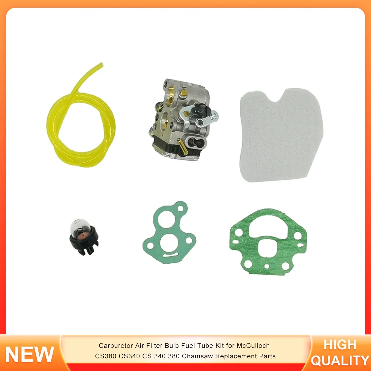 

Carburetor Air Filter Bulb Fuel Tube Kit for McCulloch CS380 CS340 CS 340 380 Chainsaw Replacement Parts