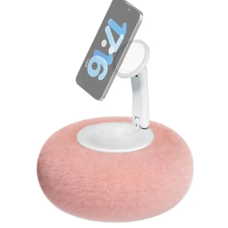 

Adjustable Phone Holder For Bed Safe Stable Comfortable Pillow Stand Skin-Friendly Portable Phone Holder For Bed Sofa Lap Family