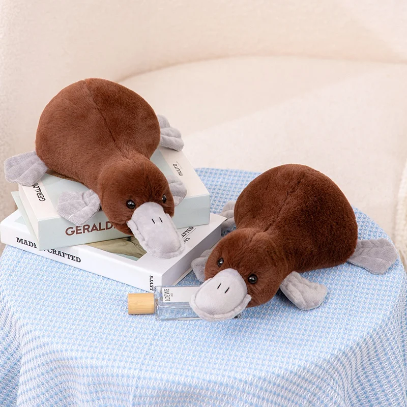 Hot Kawaii Platypus Plush Toy Simulation Stuffed Animal Soft Pillow Cartoon Home Decor Kids Birthday Gift Prone Posture Doll