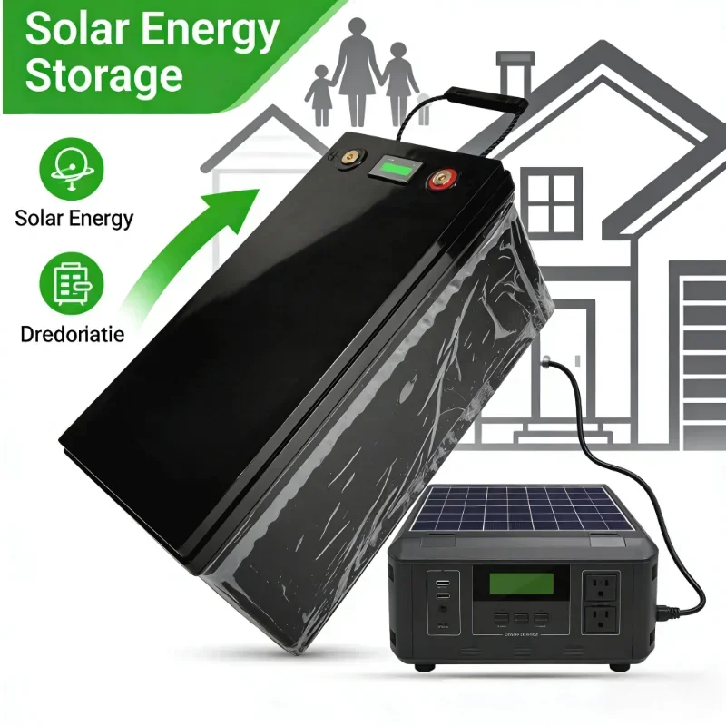24V 200Ah LiFePO4 Deep Cycle Battery, 10000 Cycles 5120W High Power Output, Self-Discharge Low Lithium Iron Phosphate Battery Su