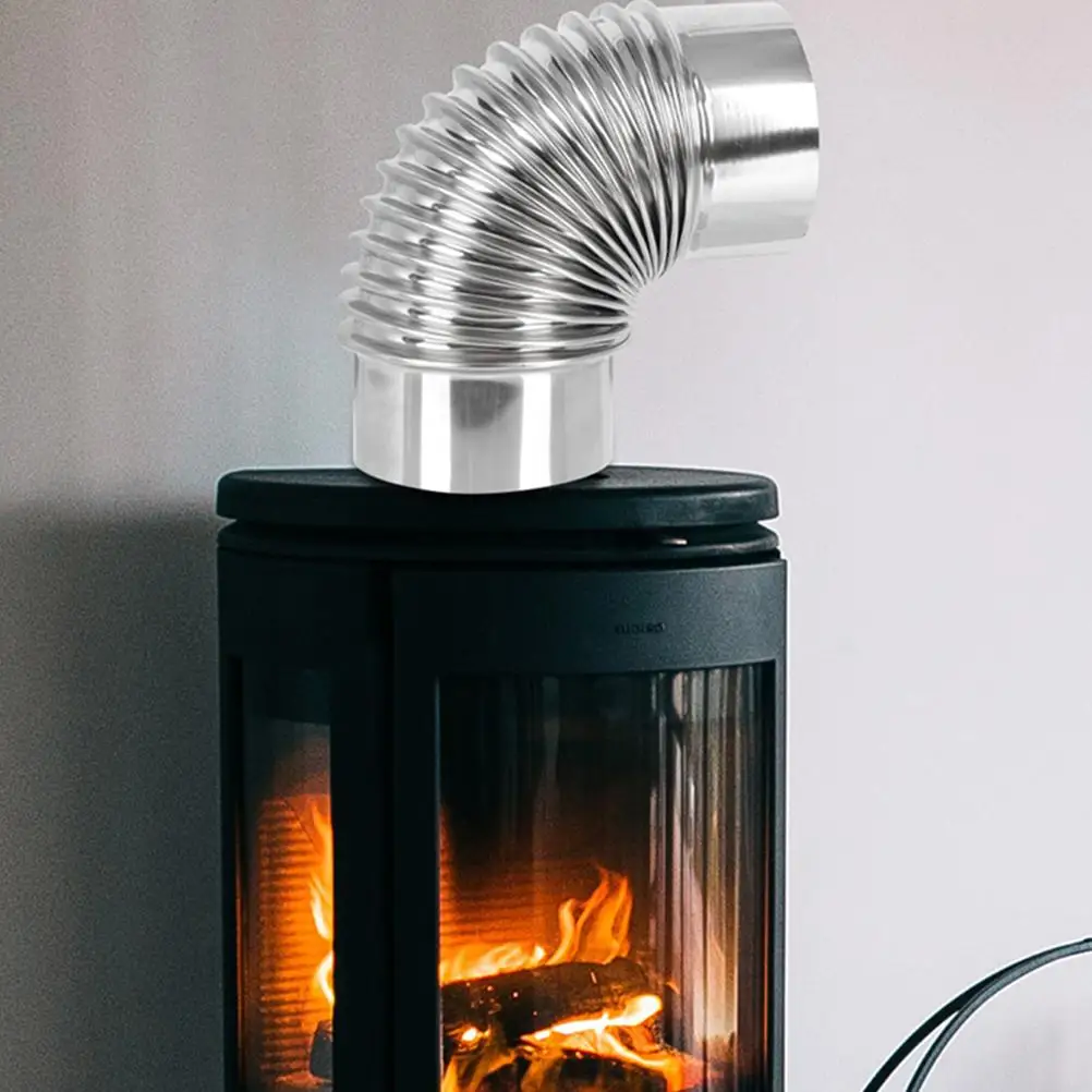 3 stks Schoorsteen Kachel Elleboog 90 Graden Rvs Vent Vent Tube Rechte Flexibele Montage