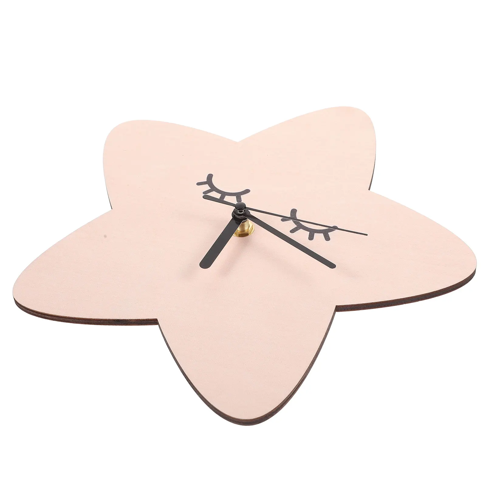

Five Pointed Bedroom Decor Mute Non Ticking Clock Cute Star Shaped Hanging Clock Vintage Rustic Cartoon Wall Clocks