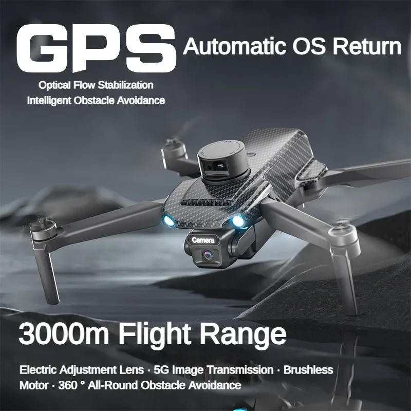 

U99 3000m Range GPS Drone With 4K Camera EIS Anti Shake 5G WIFI Real Time Transmission Drone Toy Laser Obstacle Avoidance Drone