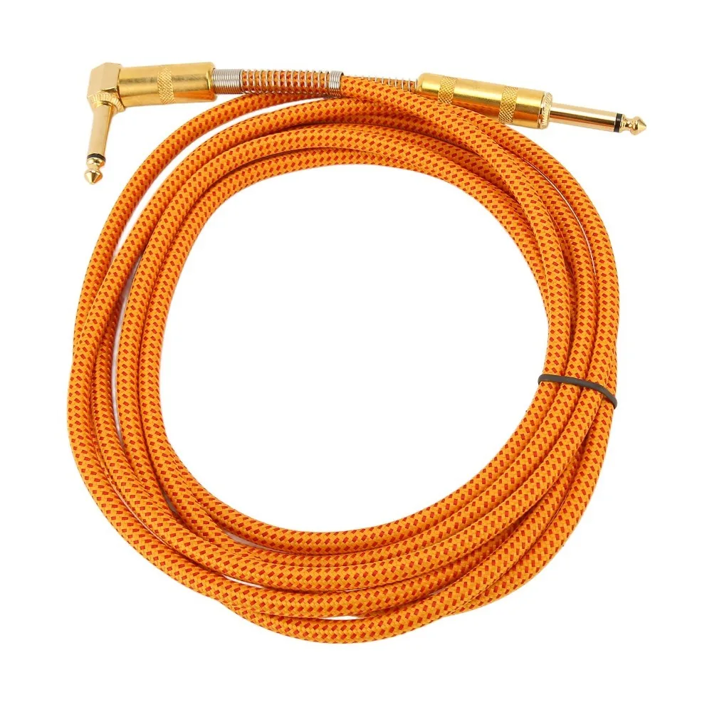 6.35mm Male to 6.35mm Male 1/4 Inch Instrument Cable 3 Meters / 9.8ft Straight Connector Bass Amp Cable Lossless Sound Cable