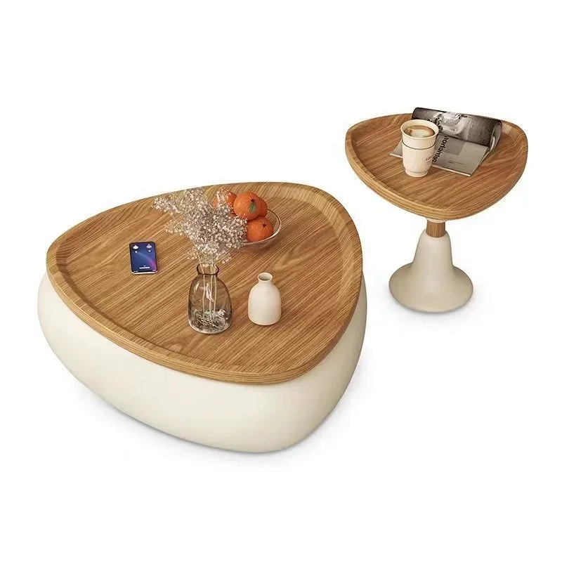 

Factory wholesale Nordic style tea table log living room with modern simple FRP designer coffee table