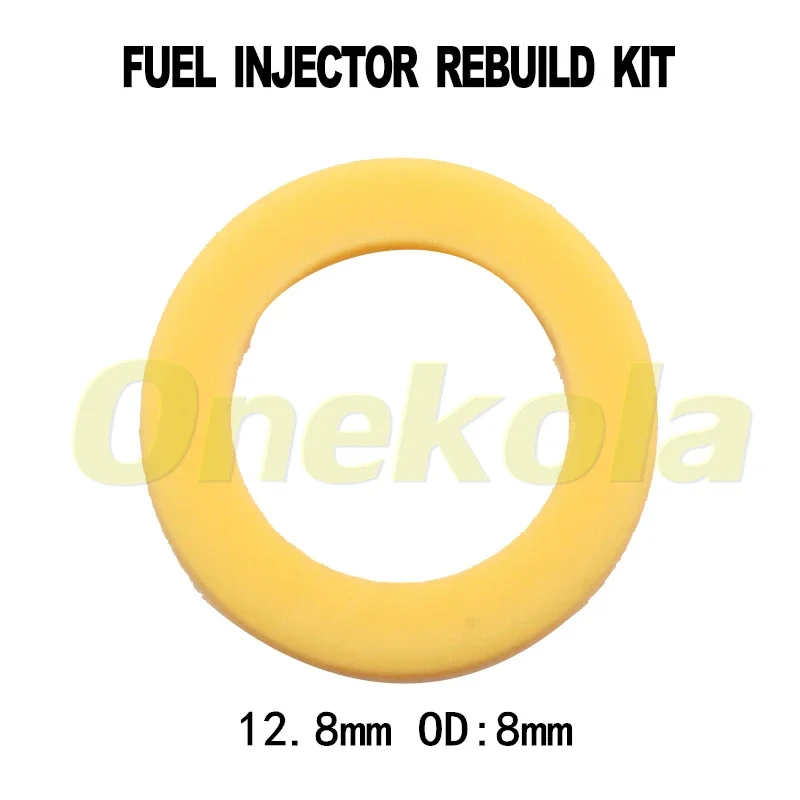 Free shipping 100pieces 12.8mm OD:8mm Fuel injector repair kits Plastic Gasket for Bosch Ford Jeep Dodge American car 0280150558