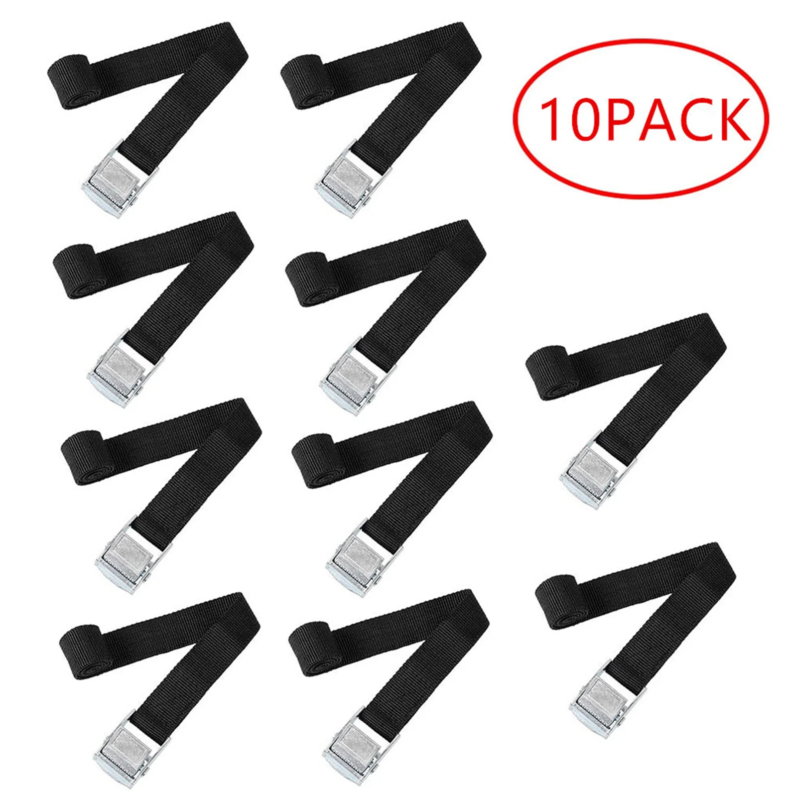 10pcs Bicycle Strap Zinc-Alloy Press Buckle Straps 40*2.5cm Fastening Straps Bike Rack Surfboard Harness Cycling Accessories