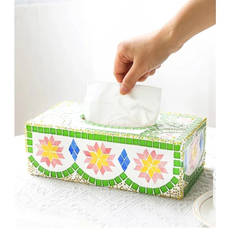 DIY Tissue Box Dekoration Modell Kits Benutzerdefinierte Mosaik Handwerk Kreative Handgemachte Eltern Kind Interaktive Kreative Geschenk