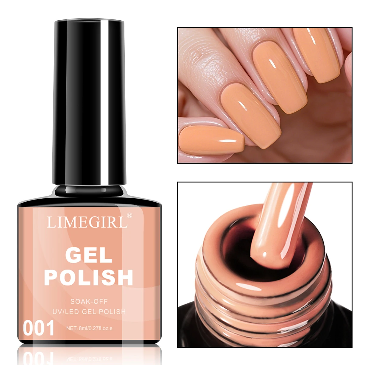 LIMEGIRL 反射グリッタージェルポリッシュ 8 ミリリットルシルバーグリッターきらびやかな光沢のあるジェルネイルアートワニスマニキュアサロン & ホームガールギフト