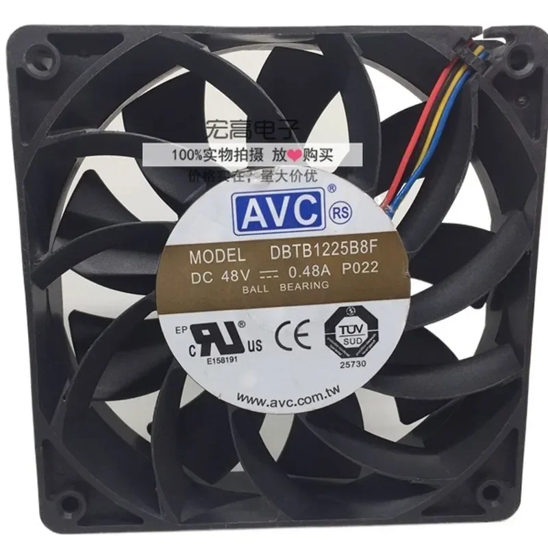 

Original 12025 DBTB1225B8F Cooling Fan for 48V 0.48A 12cm 4-Wire Large Air Volume Fan