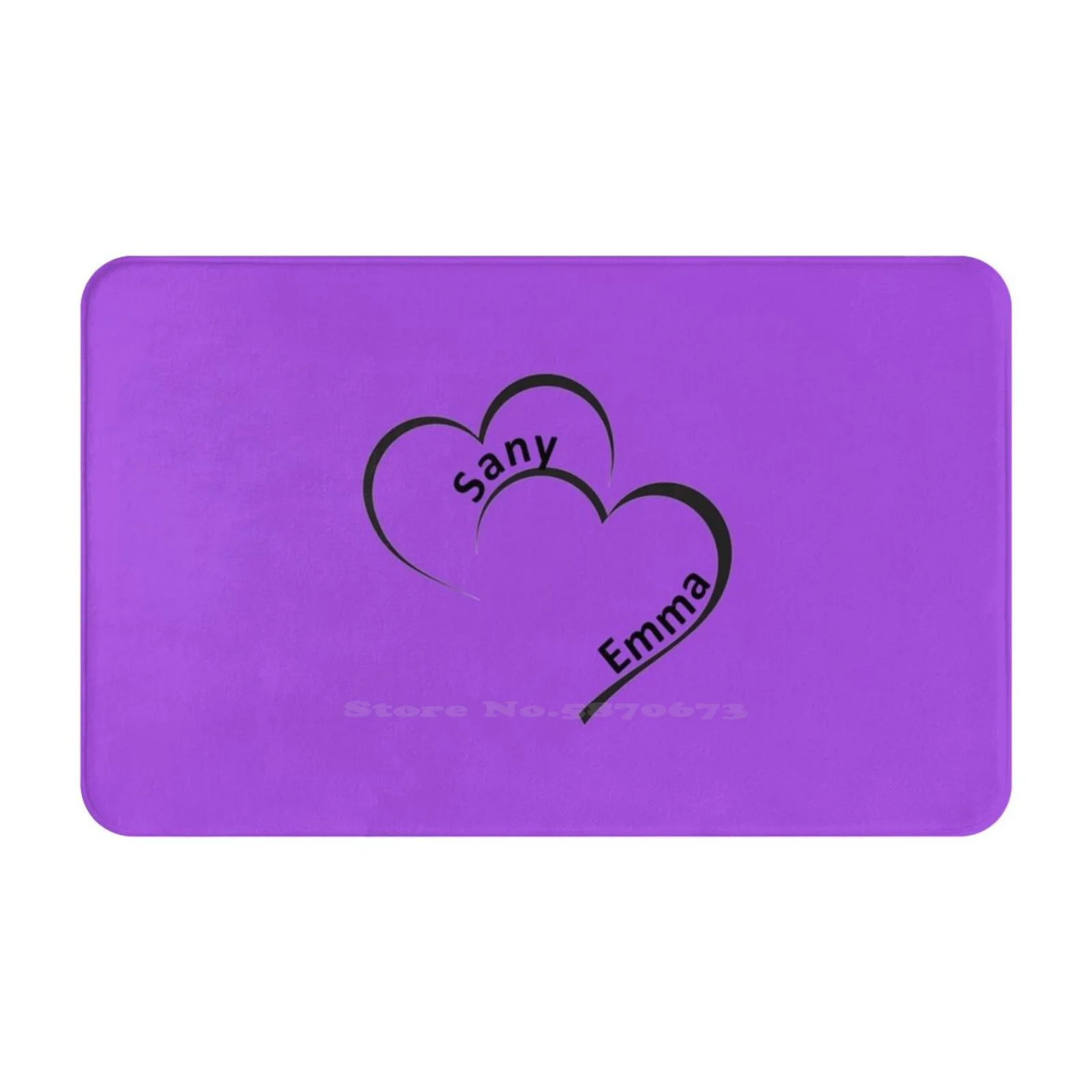 Sany And In Interconnected Hearts Soft Cushion Car Home Carpet Door Mat Sany Interconnected Hearts Waynes