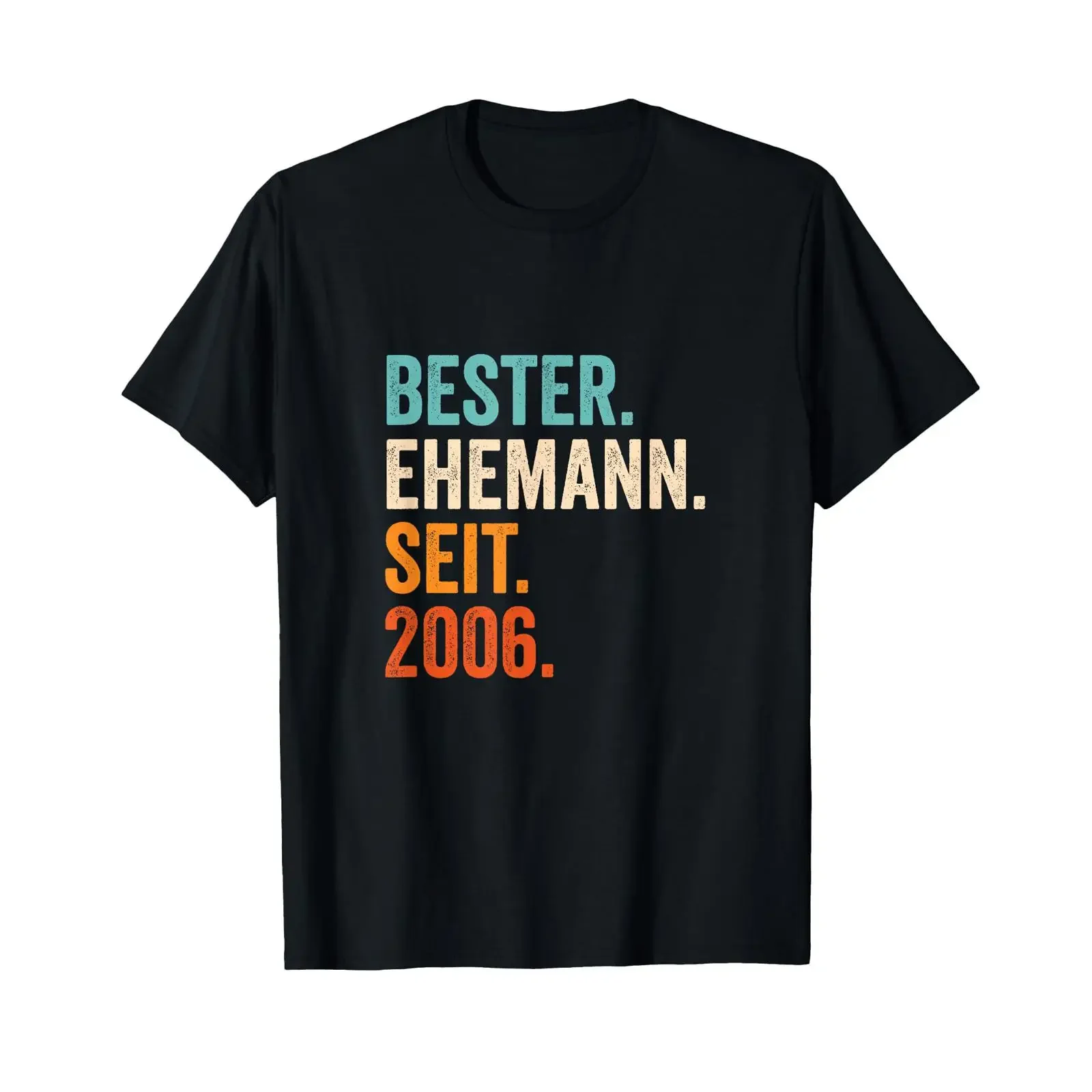 Bester Husband Seit 2006 17 Wedding Anniversary Years T Shirt black vintage Washed Versatile homme fashion
