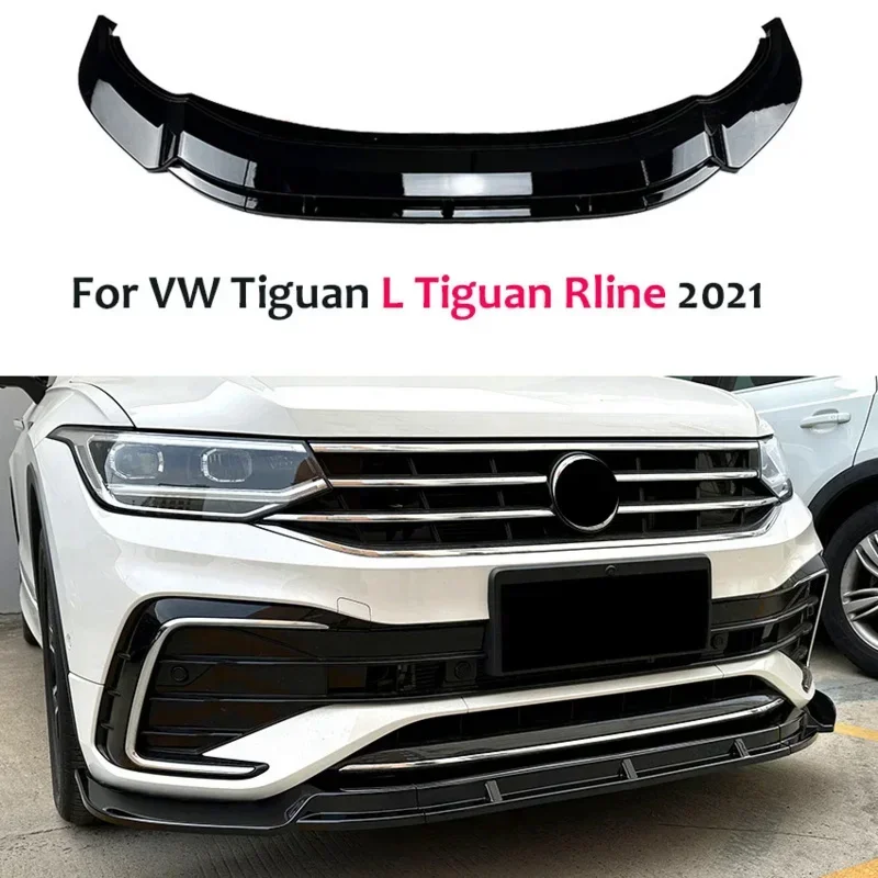 

New！ For VW Tiguan rline 2021 front bumper front lip spoiler lip wing body kit splitter cover trim accessories