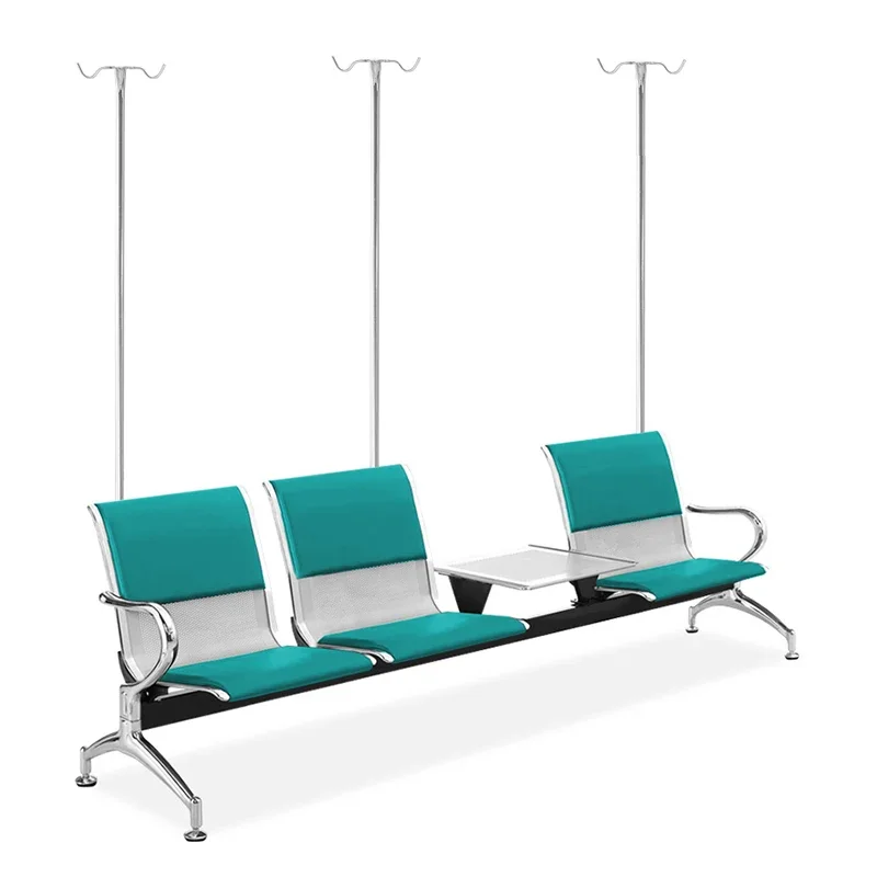 4-seater Clinic Infusion Room Waiting Bench Hospital Transfusion Waiting Chairs with Table