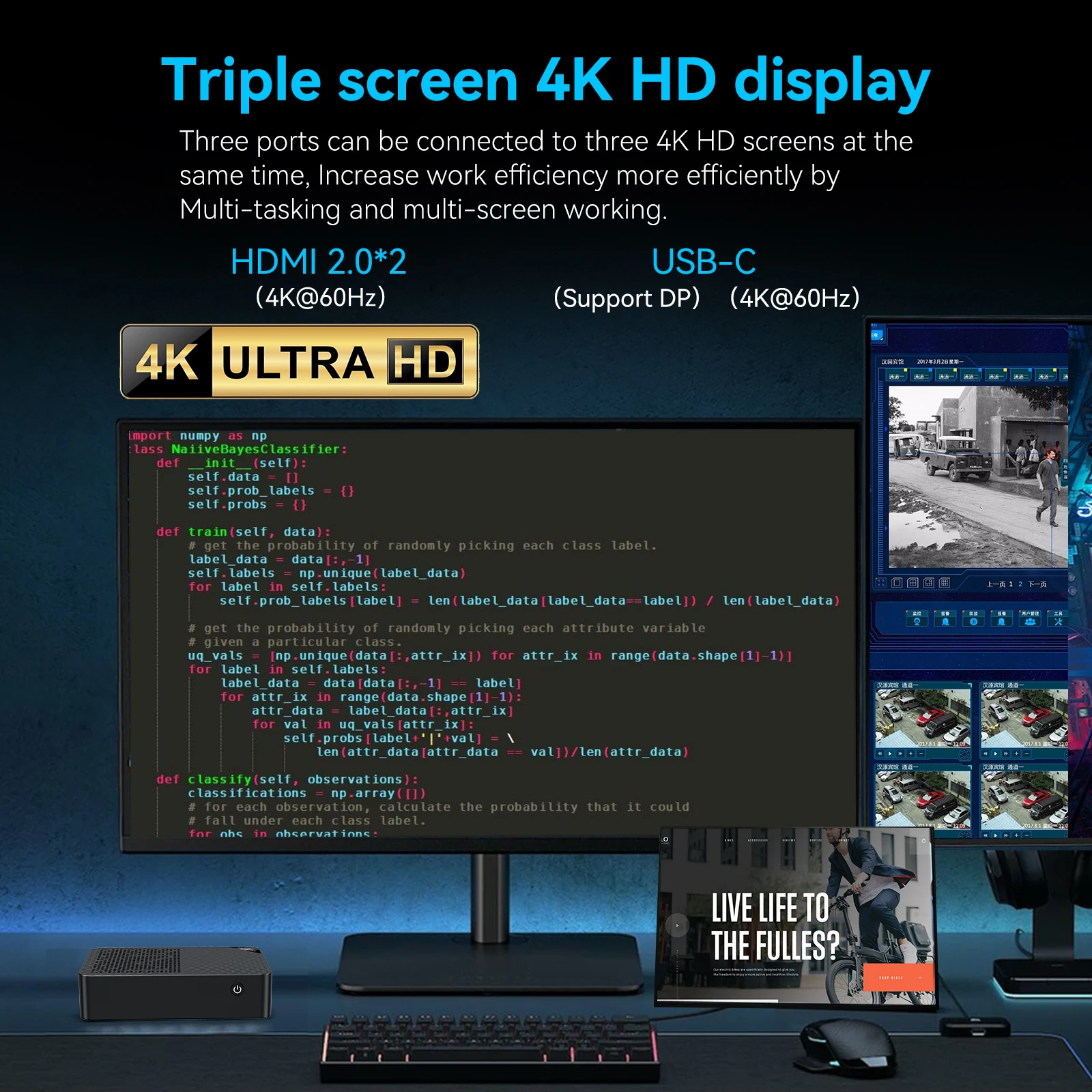 MOREFINE M10S Mini-PC N150 (bis zu 3,6 GHz) 12 GB DDR5 RAM 16 TB M.2 SSD Dual 2,5 G LAN Business Mini-Desktop-Computer 4K WiFi6 BT5.2