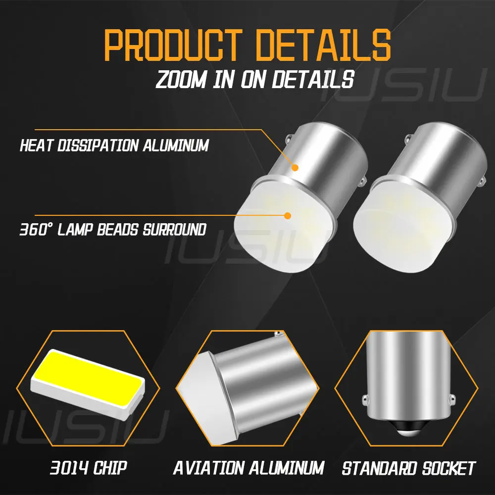 IUSIU 2PCS 24V 12V R5W Led Bulb P21W 1157 BA15S BAY15D 1156 P21/5W R10W Flash Strobe Flashing Car Truck Brake Reverse Lamp Light