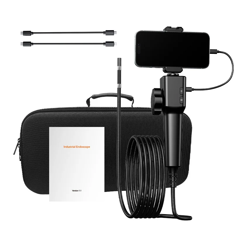 

2 МП 1080P 8 мм 2-в-1 эндоскопическая камера для Android/iOS с поворотом на 360 градусов, артикулируемая CMOS-камера-бороскоп, цифровой микроскоп