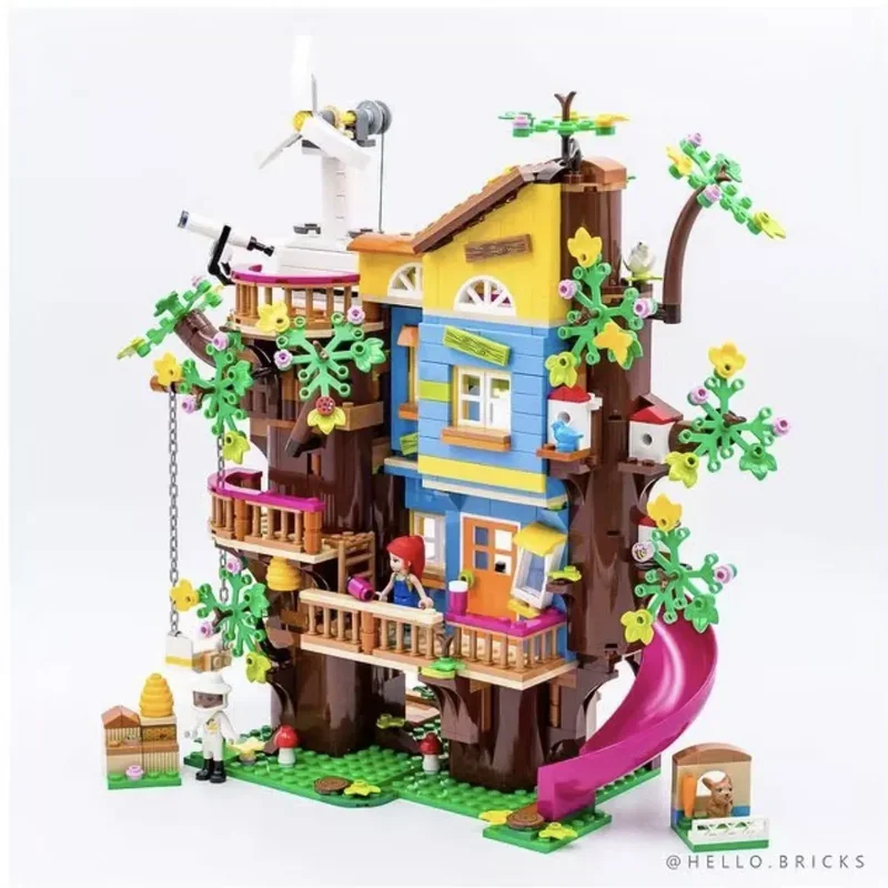 Friends Girls Tree House Building Blocks Bricks Compatib 41703 DIY Education Toys Kids Christmas Birthday Gift