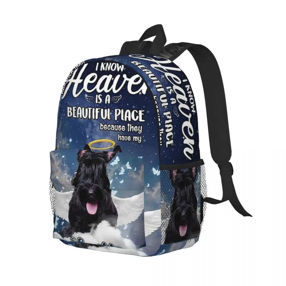 

Scottie Dog Scottish Terrier Backpack Student Boys Girls BookBag Kids School Bag Computer Shoulder Bags for Men Women