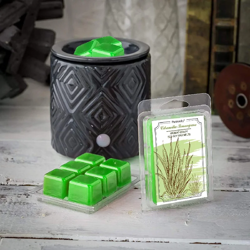 6/18 قطعة قوالب صدفي تذوب الشمع مربعة، 6 تجويف صينية مكعبات بلاستيكية شفافة لصنع الشموع والصابون #5