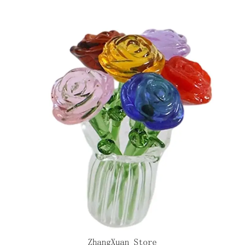 Glasimitationen von Blumen in zeitgenössischen Vasen für die Tischdekoration 3XUF – Detail 7