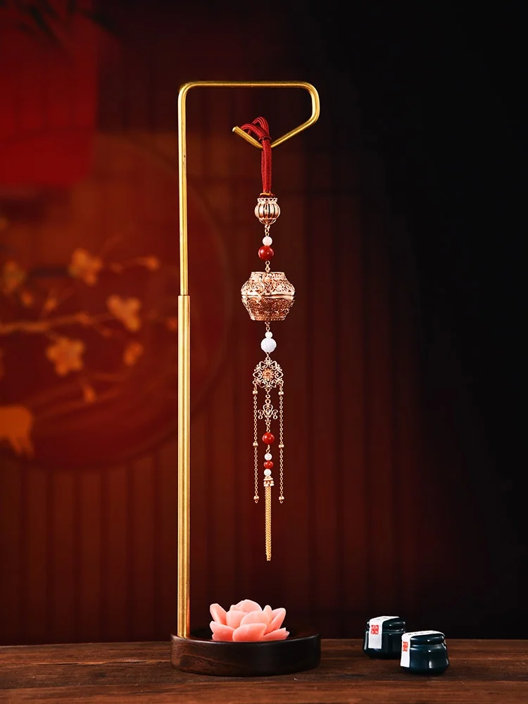 Creative Handmade Museum Wedding Gift Friends Fragrance Set Chinese Style Copper Plated Golden Red Color Special Purpose Cosm...