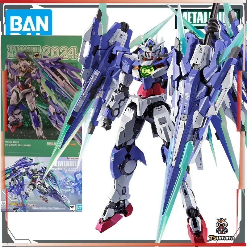 バンダイオリジナルメタルビルドシリーズ GNT-0000/FS 00 ガンダム Qan(T) フルセイバーアニメフィギュア組立モデルおもちゃグッズモデル