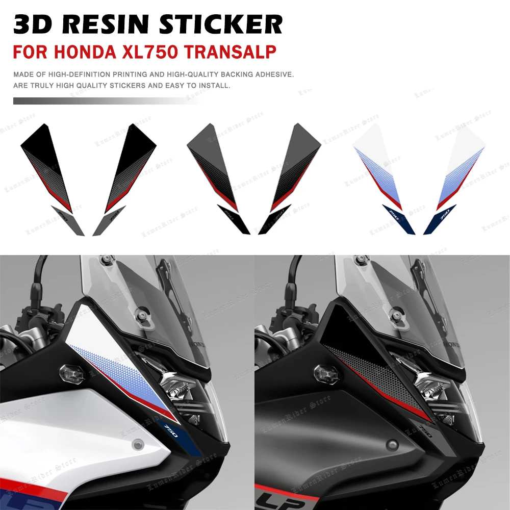 

For Honda Transalp 750 Transalp750 XL750 Transalp 3D Epoxy Resin Headlight Protection Sticker Kit