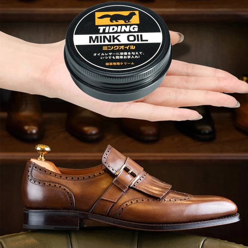 Q1JB Mink Oil Cream Practical Leather Maintenance Cream Leathercraft Accessories for Shoes Bags Leather Care Repair Wax