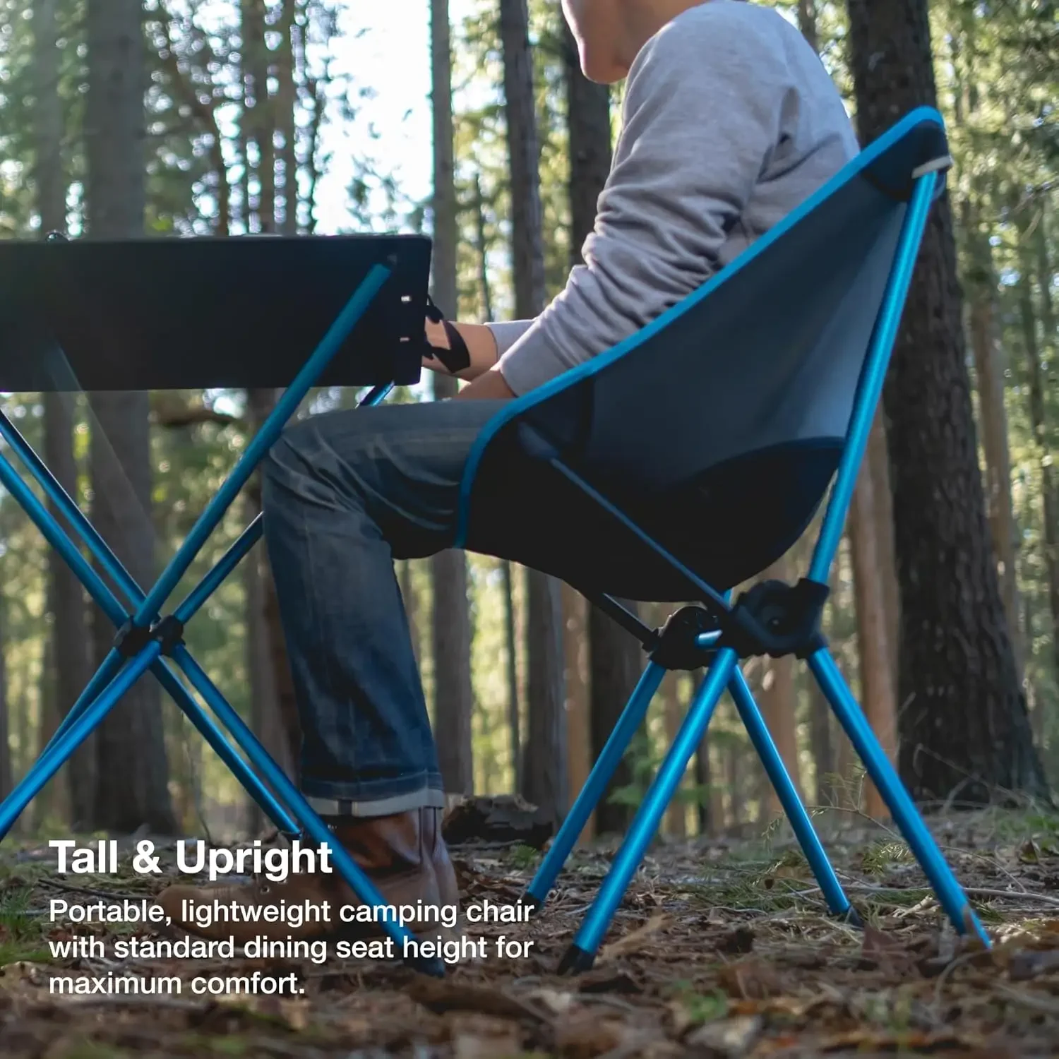 Sedia da caffè Sedia da pranzo pieghevole per esterni, nera