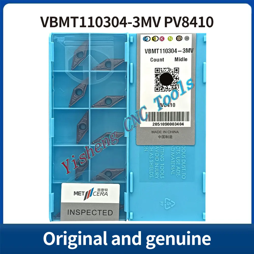 

Режущие инструменты METCERA VBMT110304-3MV VBMT110308-3MV VBMT160404-3MV VBMT160408-3MV PV8410 Пластины с ЧПУ из карбида вольфрама