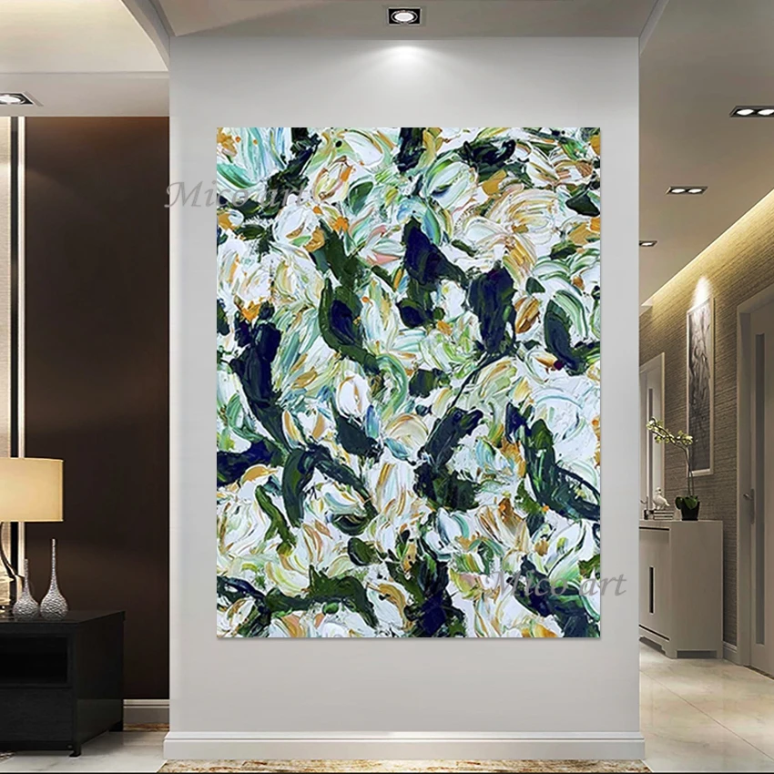 

Художественные ремесла, дизайн холста, акриловое украшение, 100% ручная роспись, абстрактные картины маслом, настенная картина без рамки для ресторана