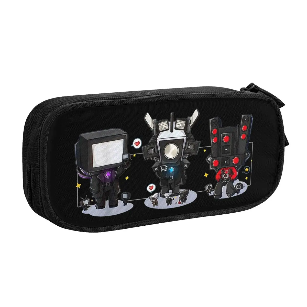 

Skibidi Toilet Pencil Case Fashion Cameraman Speakerman Pen Holder Bag Student Large Storage Students School Gift Pencil Box