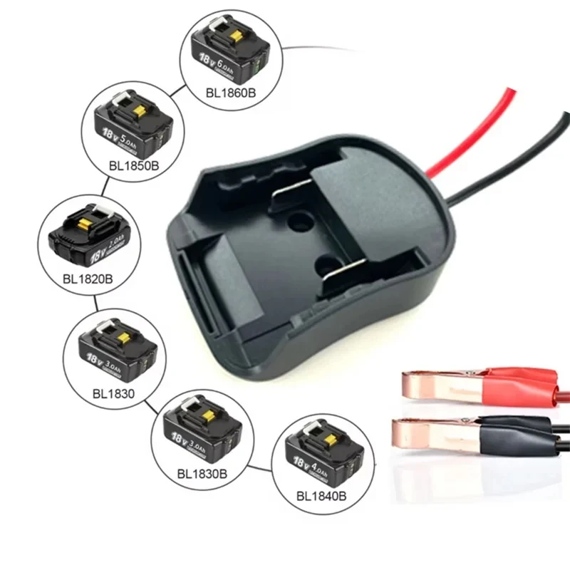 Tragbarer Auto-Starthilfe-Booster - 18V Batterieadapter für Makita /DeWalt /Milwaukee mit Sicherung und Notfallkabel – Detail 7