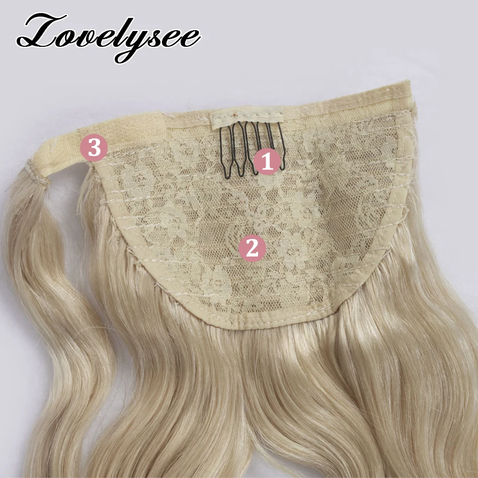 Body Wave Ponytail Human Hair Extensions Brazilian Real Human Hair For Women Ombre Color Ponytail Extensions Clip Ins Hairpieces