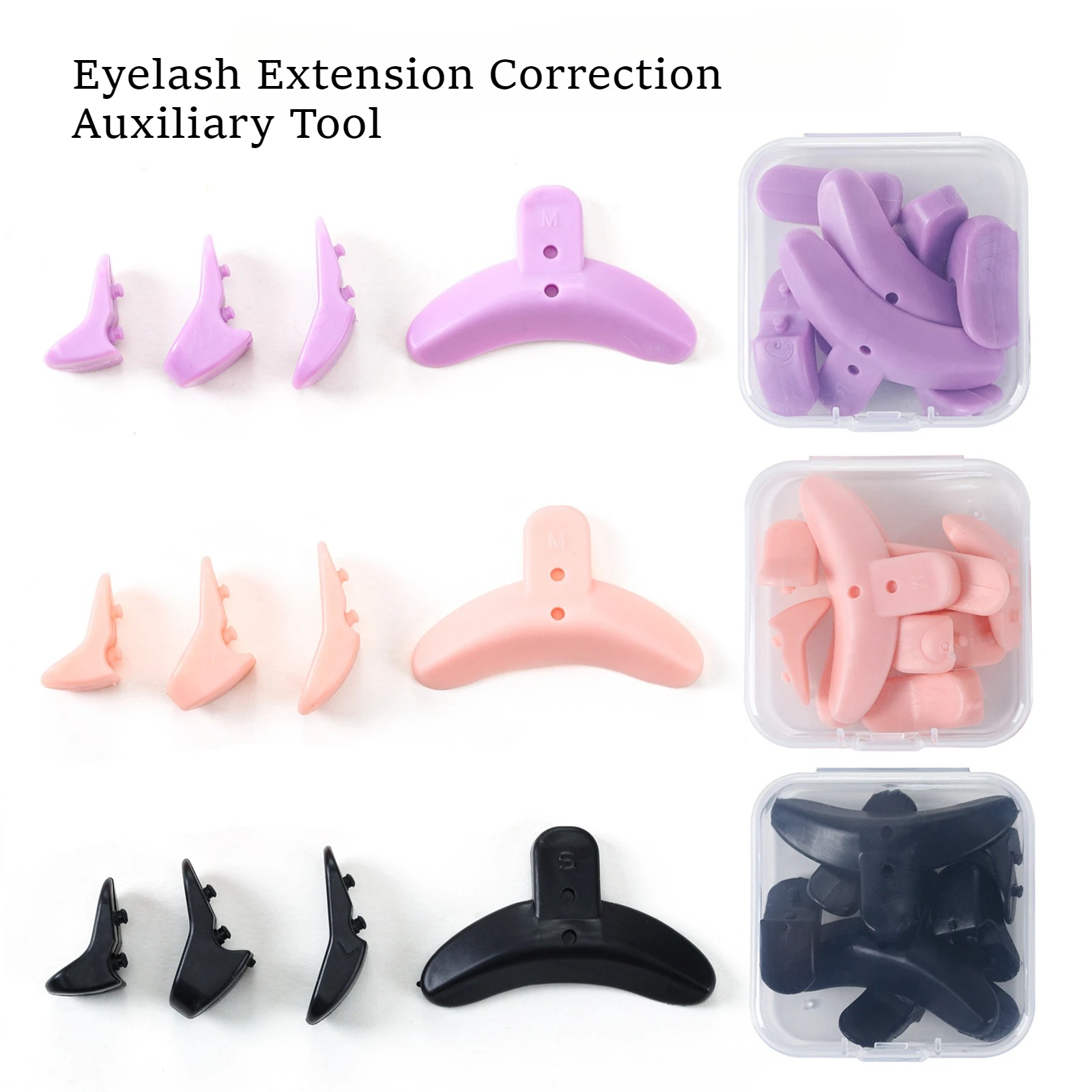 8PCS New Keratin Lash Lift Eyelash Tint Correction Auxiliary Tools Anti-Slip Fixing Salon Eyelash Perm Beauty Tool