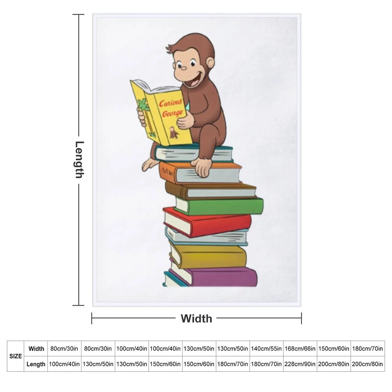 Curious George Classic Throw Blanket sofa bed Soft Beds For Baby Thermal Luxury Throw heavy to sleep Blankets