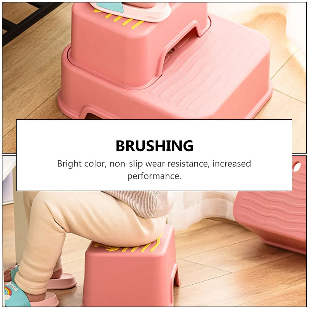 1 مجموعة الأطفال عدم الانزلاق خطوة البراز قسط انفصال تصميم للحمام الاطفال مسند القدمين آمنة طفل غسل الدائمة البراز #3