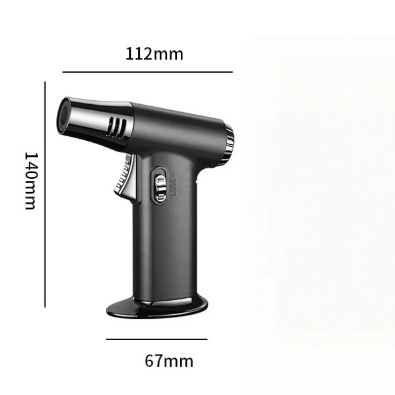 Desktop High Power Spray Gun Windproof Jet Blue Flame Butane Gass Lighter Safety Lock Switch Outdoor BBQ Kitchen Cigar Lighters - Image 5