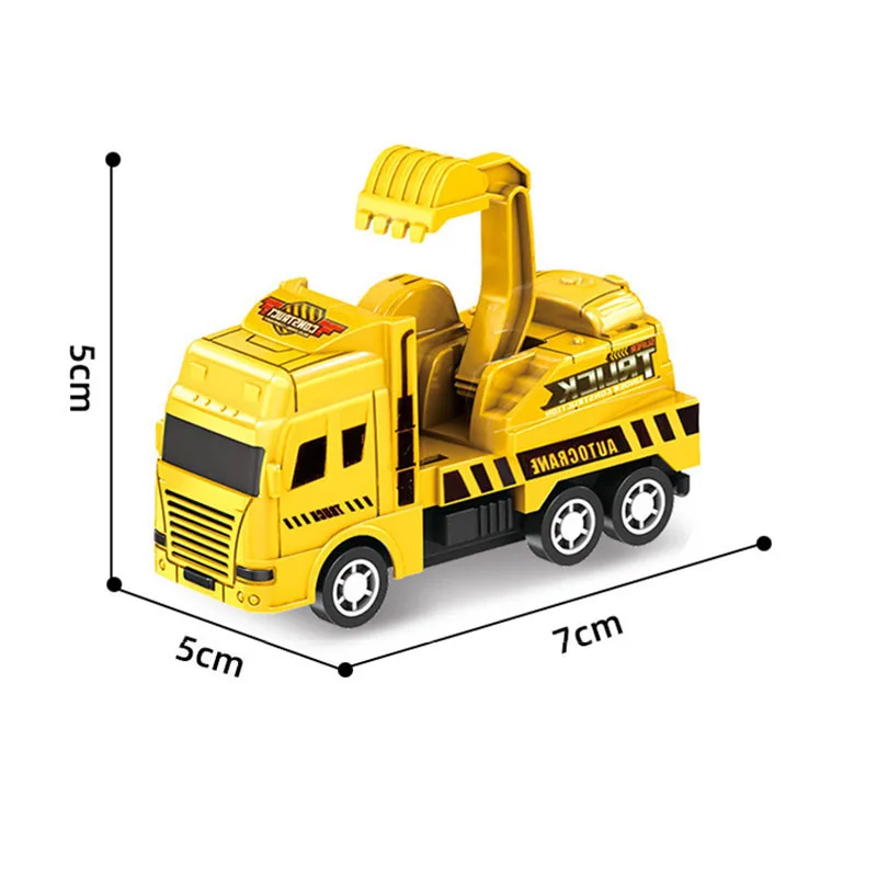 4Pcs/set Kids Toys Car Mini Inertia Engineering Vehicle Models Pull Back Excavation Mixer Truck Set Boys Toys For Children Gift