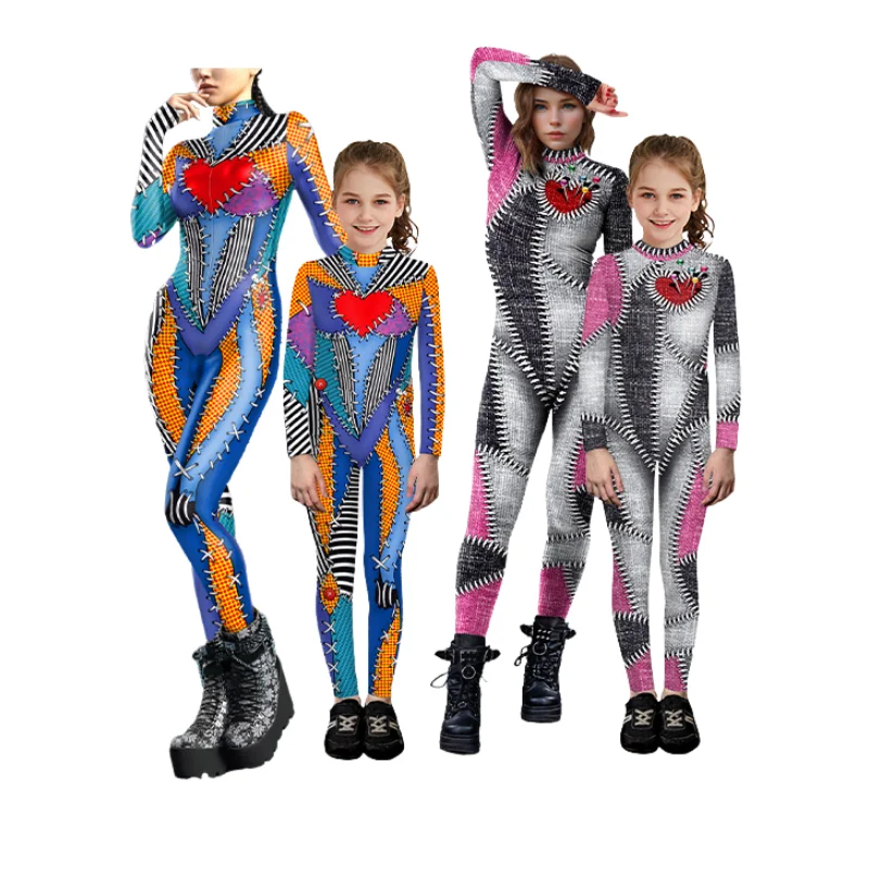 Halloween Matching Outfit Adult Children Clown Cosplay Costume Print Carnival Party Boys Girls Stage Performance Clothing Set