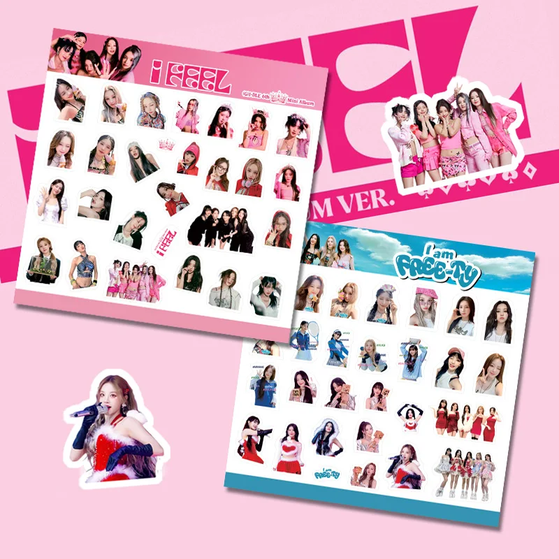 

KPOP Idols Stickers (G)I-DLE QUEENCARD Album Self-Adhesive Stickers Yuqi Minnie Creative Bag Phone Decoration SOEYON Fans Gifts