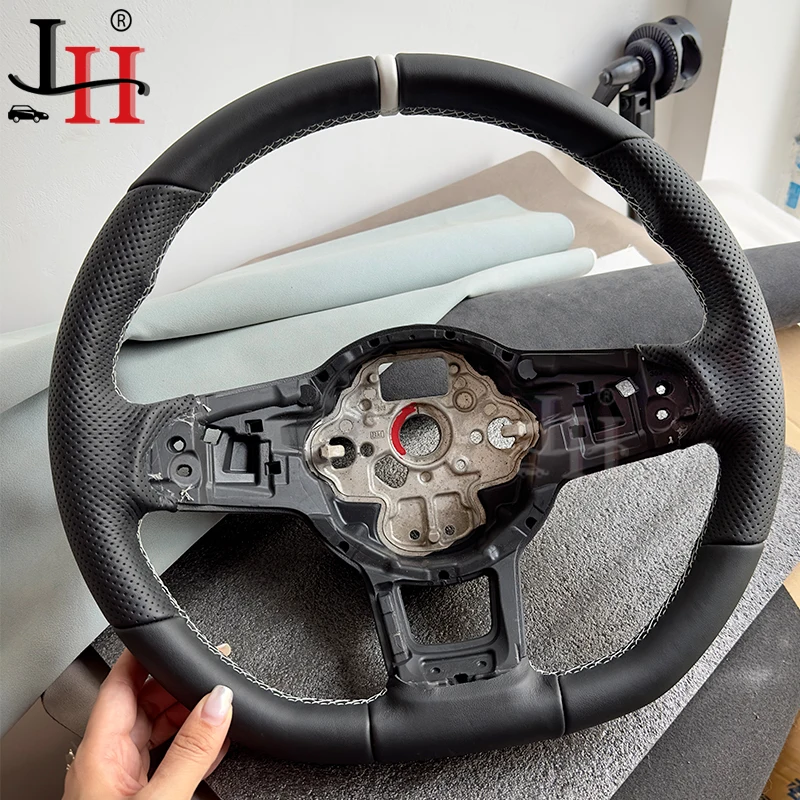 

Steering Wheel With Red Stitching And Leather Perforation Suitable For Golf 7 Original High-Quality Steering Wheel GTI